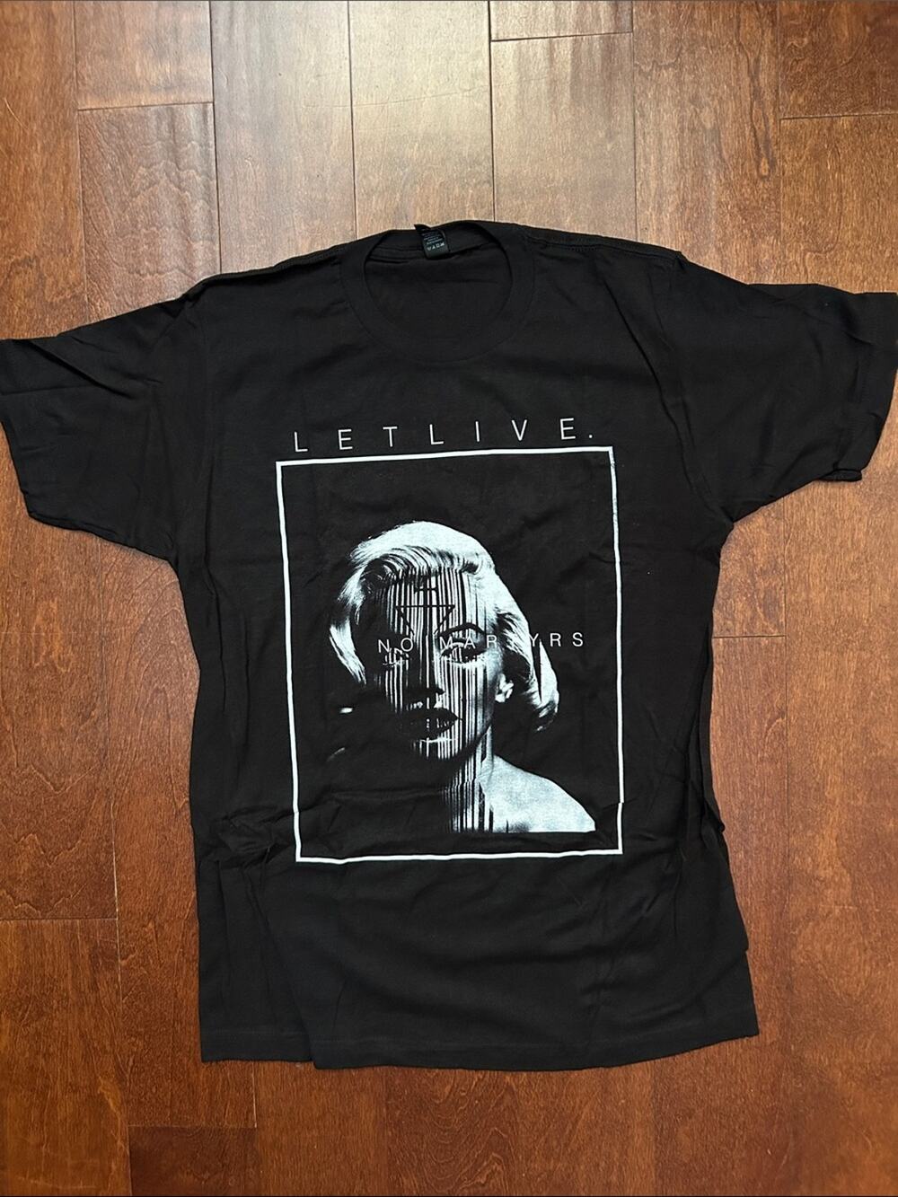 Let Live Black Crewneck Band T-shirt, Size Medium, NWOT
